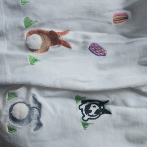 Easter Bunnies Eggs Grass MICHAEL SIMON LITE cardigan sweater Vintage RARE EUC